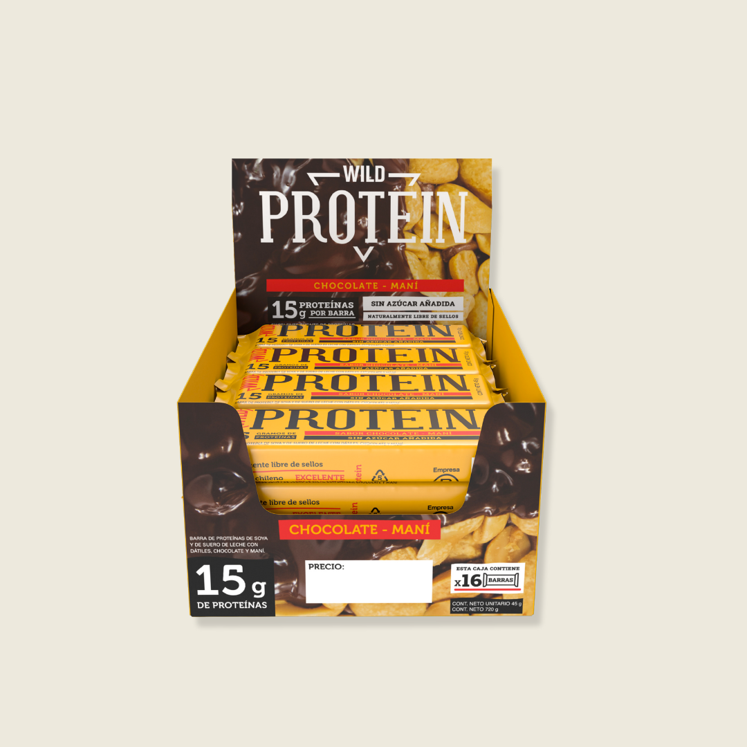 Wild Protein Chocolate Maní 16 unidades