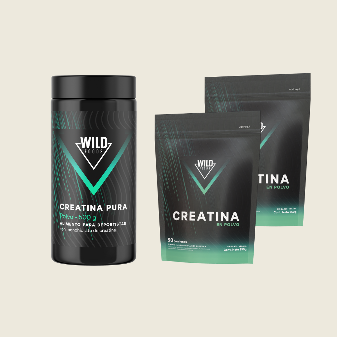 Pack Creatina Monohidratada 500 g + Refill