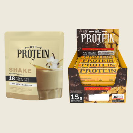 Pack Wild Protein Chocolate Maní + Shake Vainilla