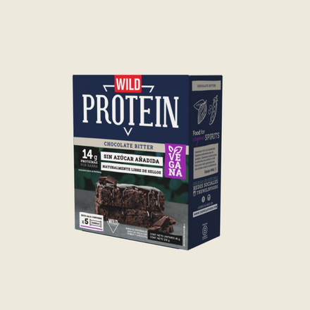 Wild Protein Vegana Chocolate Bitter 5 unidades