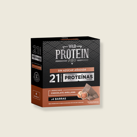 Barrita Wild Protein Pro Chocolate Avellana 4 unidades