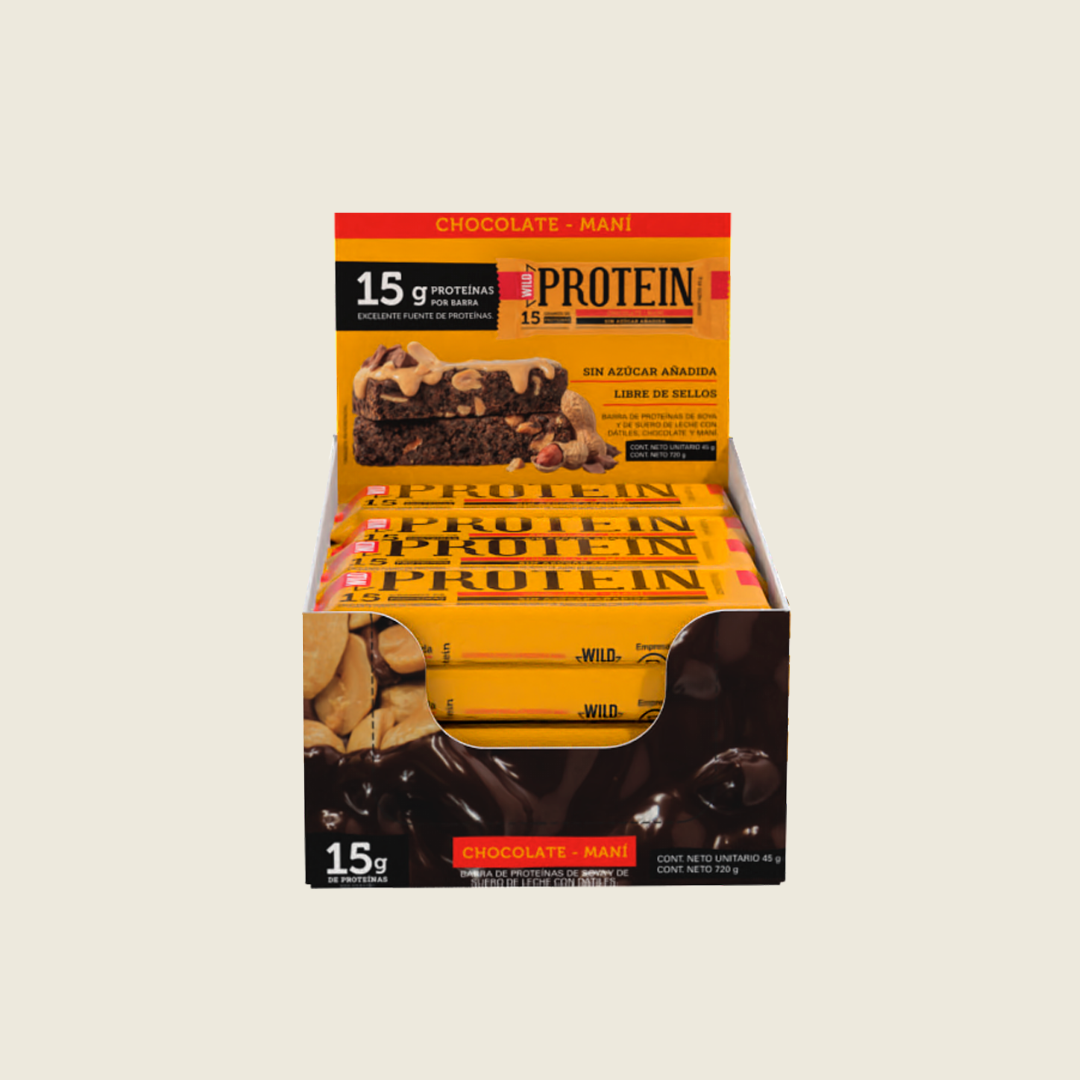 Wild Protein Chocolate Maní 16 unidades