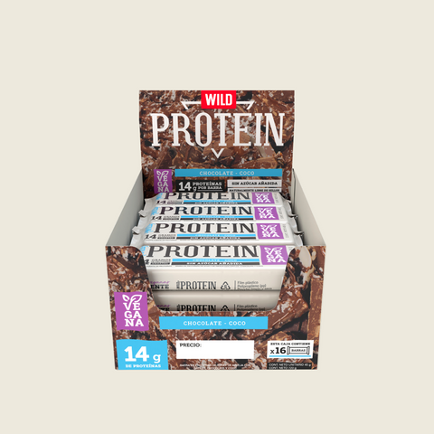 Wild Protein Vegana Chocolate Coco 16 unidades