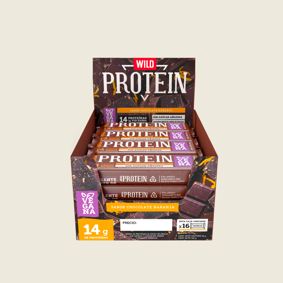 Wild Protein Vegana Chocolate Naranja 16 unidades