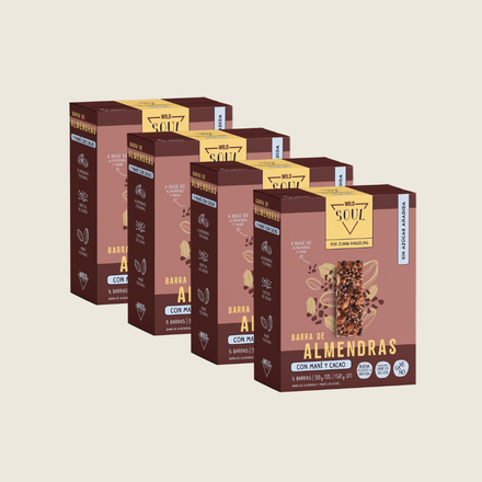 Pack 4 x Barritas de Frutos Secos Cacao Nibs Maní