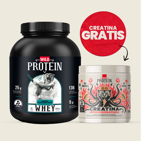 Pack Whey Protein 1,87 Cookies & Cream + Creatina 500g GRATIS