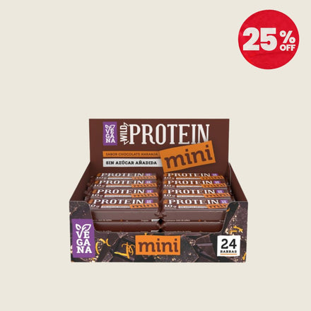 Wild Protein Mini Vegana Chocolate Naranja 24 unidades