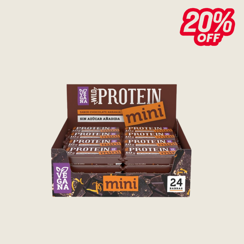 Wild Protein Mini Vegana Chocolate Naranja 24 unidades