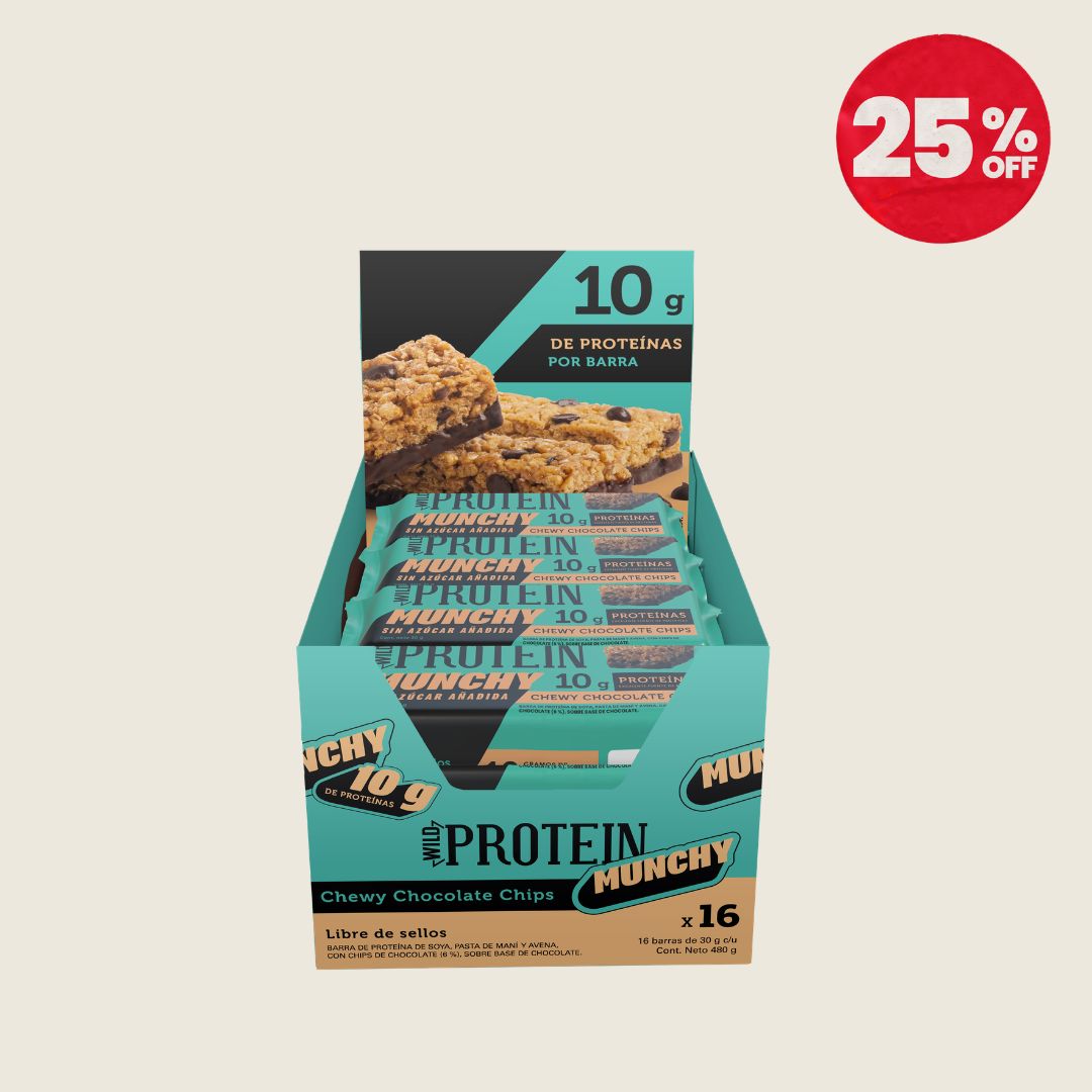 Wild Protein Munchy Chocolate Chips 16 unidades