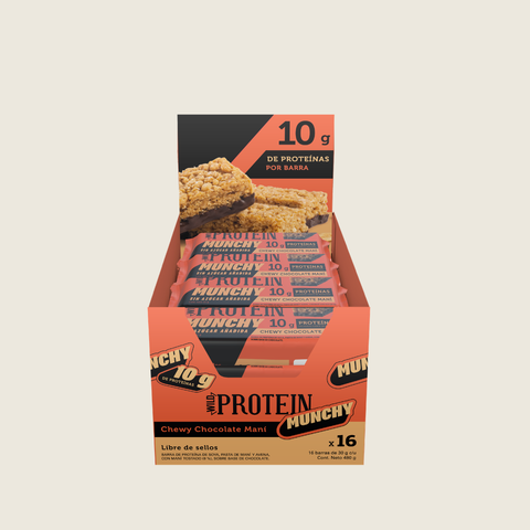 Wild Protein Munchy Chocolate Maní 16 unidades