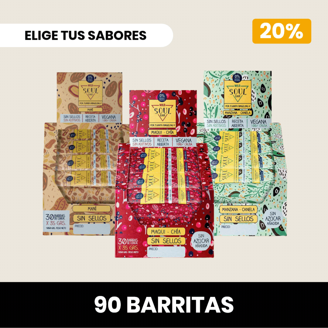 Pack 3 x Barritas Wild Soul ELIGE TU SABOR