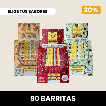 Pack 3 x Barritas Wild Soul ELIGE TU SABOR