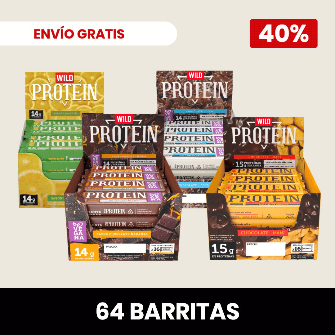 Pack 4 x Barritas Wild Protein ELIGE TU SABOR