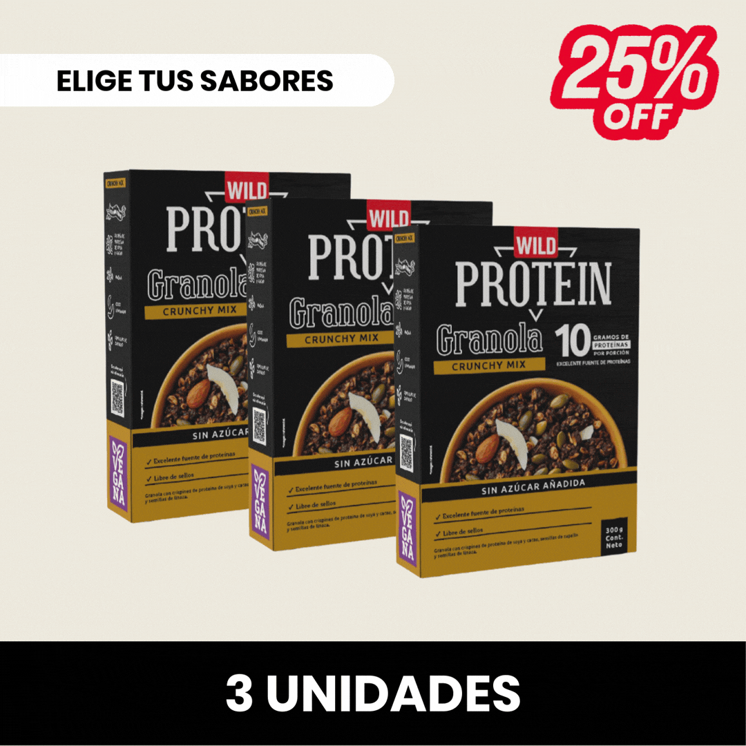 🥣 Pack 3 x Granola Wild Protein - Oferta — Descuentos Rata