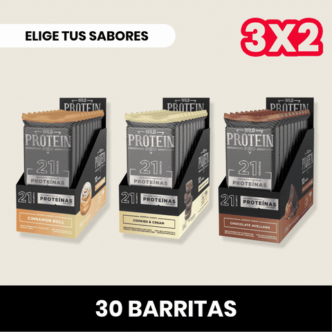 Pack 3 x Barritas Wild Protein Pro ELIGE TU SABOR