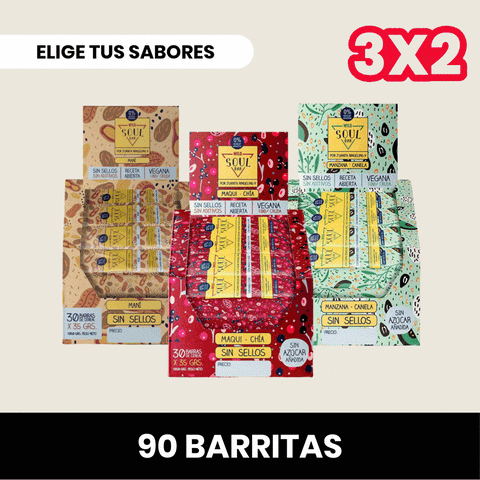 Pack 3 x Barritas Wild Soul ELIGE TU SABOR