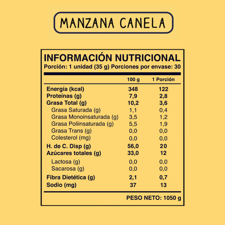 Soul Bar Manzana-Canela 30 unidades