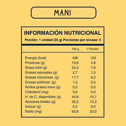 Soul Bar Maní 5 unidades