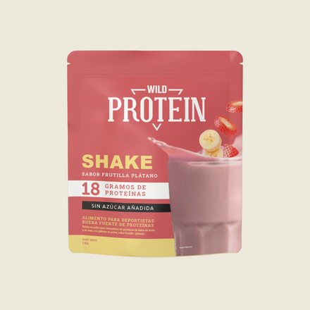 Shake en polvo sabor Frutilla Plátano 1 kg