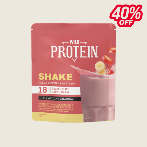 Shake en polvo sabor Frutilla Plátano 1 kg
