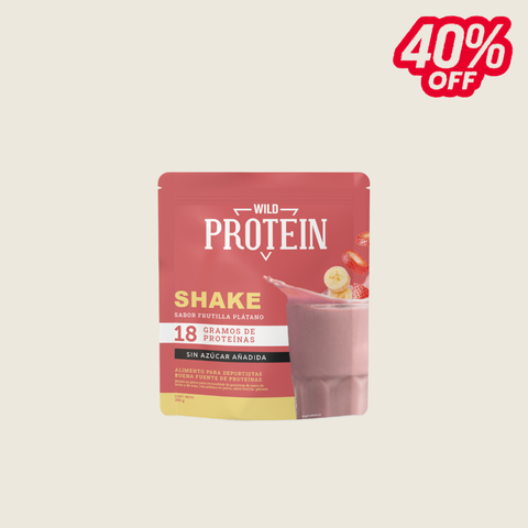 Shake en polvo sabor Frutilla Plátano 350 gramos