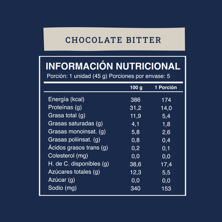 Wild Protein Vegana Chocolate Bitter 5 unidades