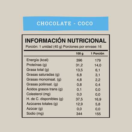 Wild Protein Vegana Chocolate Coco 16 unidades