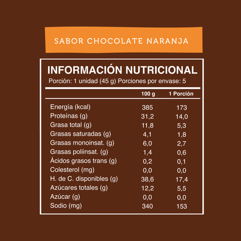 Wild Protein Vegana Chocolate Naranja 5 unidades