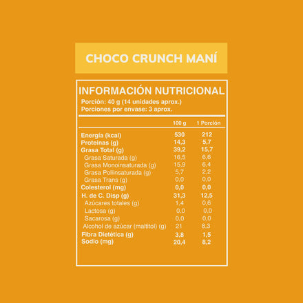 Choco crunch maní 100g wild fit