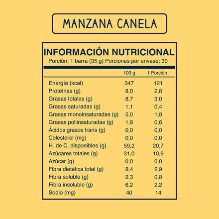 Soul Bar Manzana-Canela 30 unidades