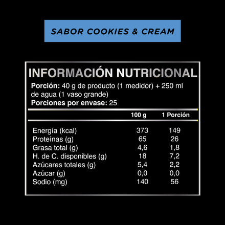 Whey Protein Deluxe Sabor Cookies & Cream 1 kg