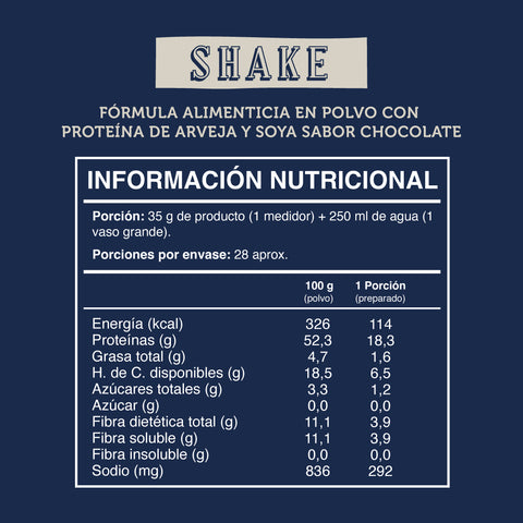 Shake proteico Vegano sabor Chocolate 1kg Wild Protein