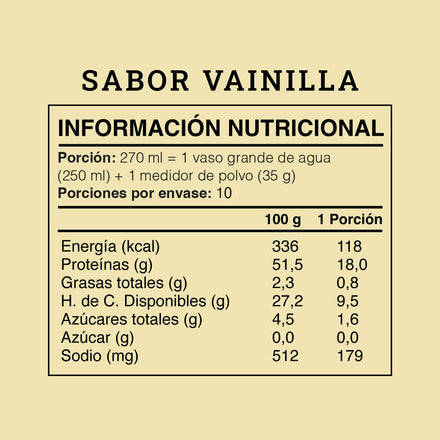 Shake en polvo sabor Vainilla 350 gramos