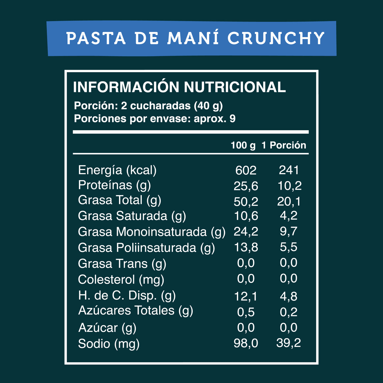 Mantequilla de Maní Crunchy Wild Protein Wild Foods