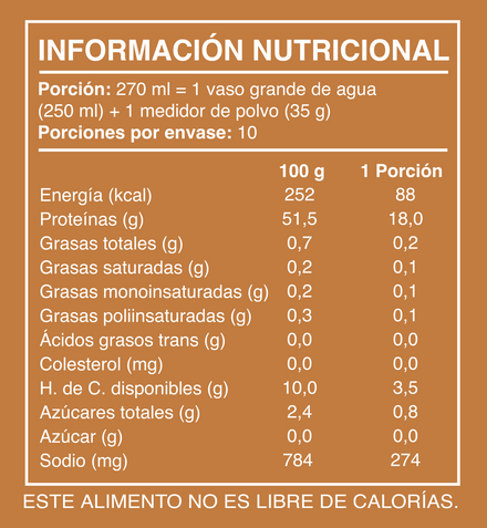Shake en polvo sabor Manjar 350 gramos