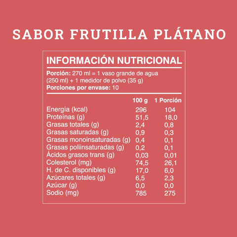Shake proteico en polvo Frutilla Plátano 350 g Wild Protein