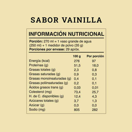 Shake proteico en polvo Vainilla 1 kg Wild Protein