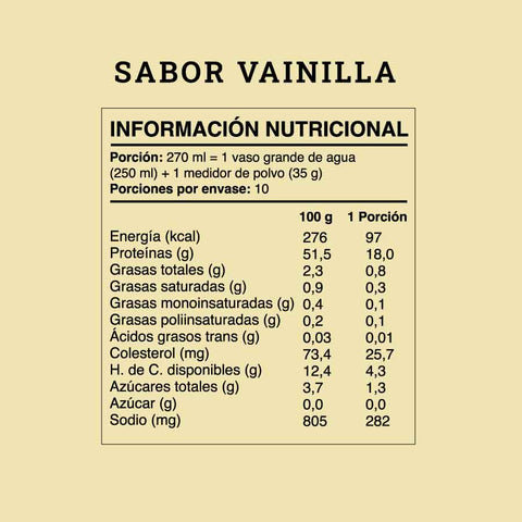 Shake proteico en polvo Vainilla 350 g Wild Protein