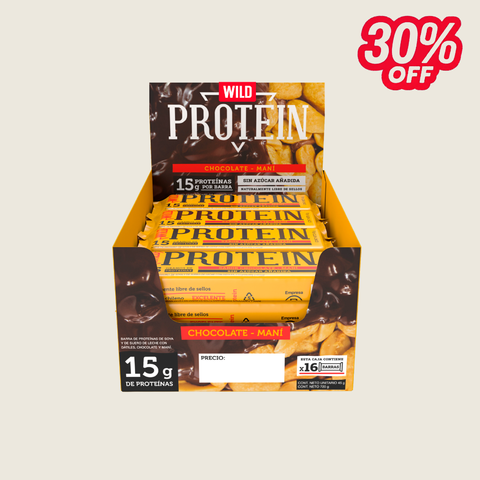 Wild Protein Chocolate Maní 16 unidades