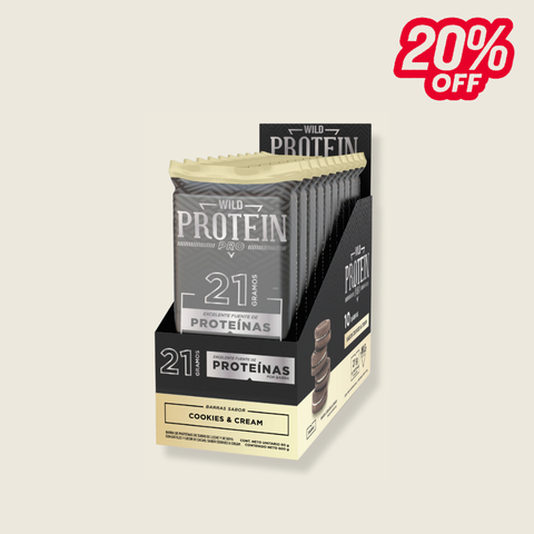 Barrita Wild Protein Pro Cookies & Cream 10 unidades