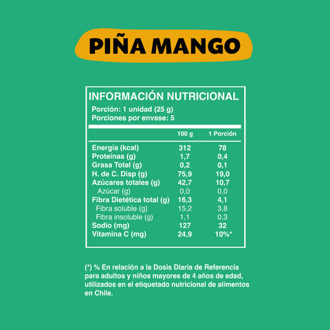 Barra de frutas Mango Piña 5 u Wild kids