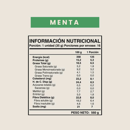 Barra Low Carb Menta 16 u Wild Fit